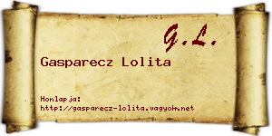 Gasparecz Lolita névjegykártya